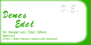 denes edel business card